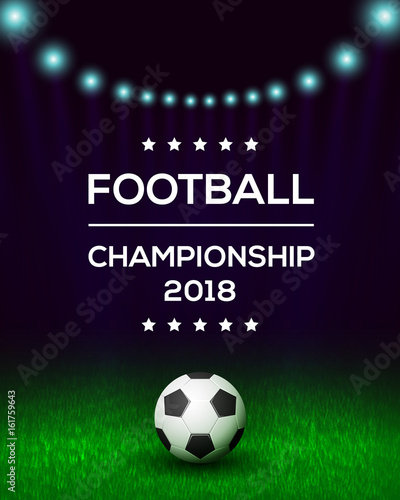 Football championship poster, flyer, banner template