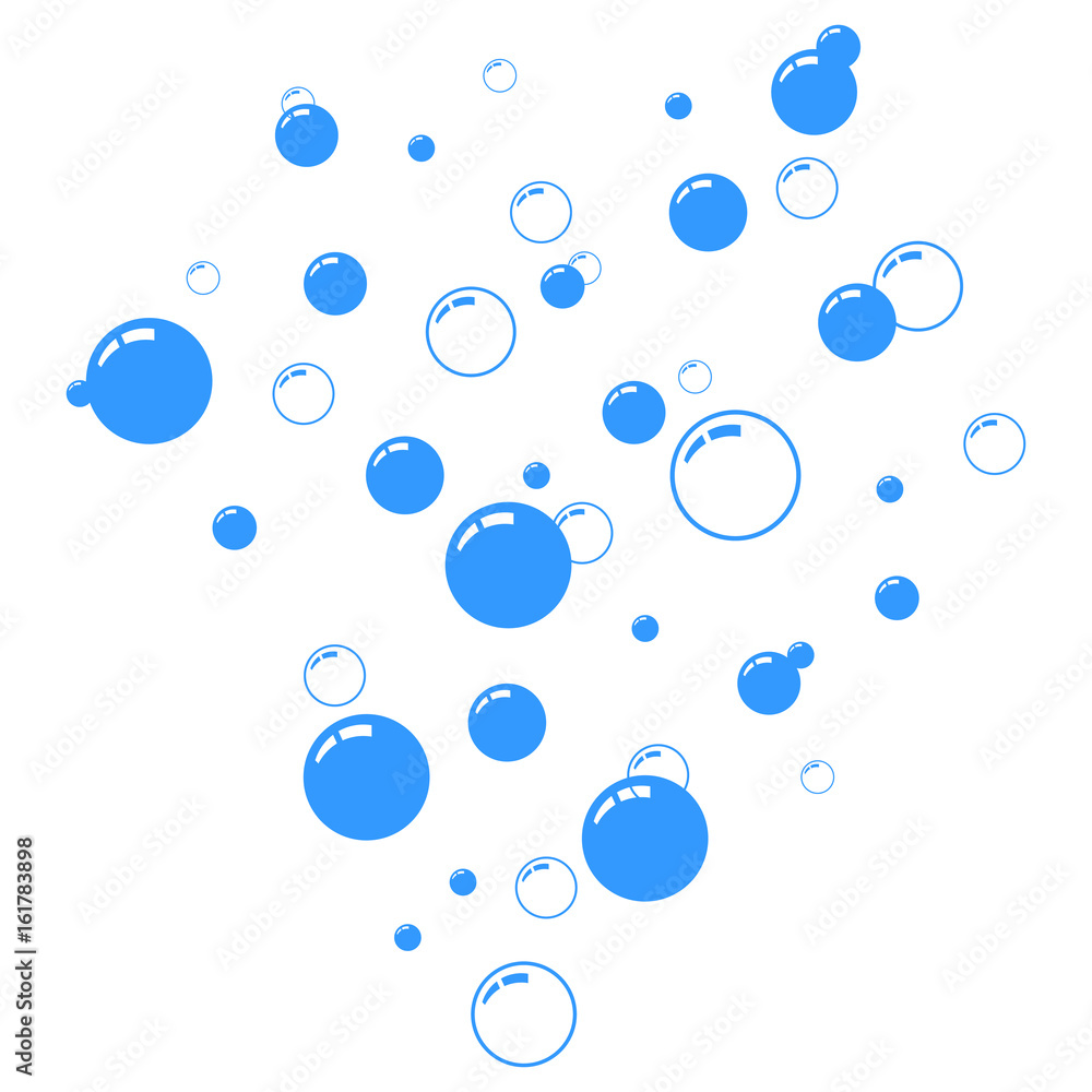 Vector bubbles ideas for Your creativity. For the car wash. The design of the shower enclosure.