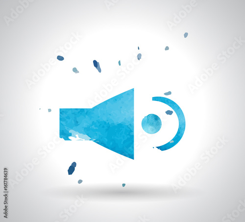 watercolor Speaker vector icon
