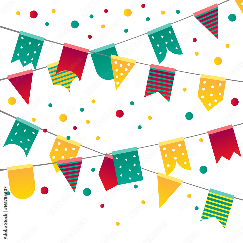 Party colorful flags Party colorful flags