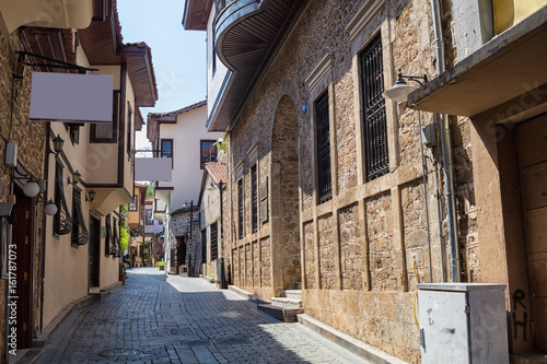 street scene in Kaleici - the historic city center of Antalya, Turkey