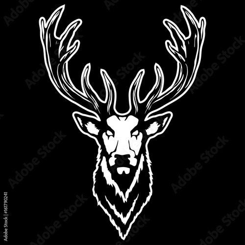 Vector illustration of a deer head