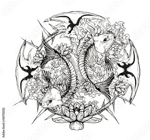 Horoscope Pisces, Black lines
