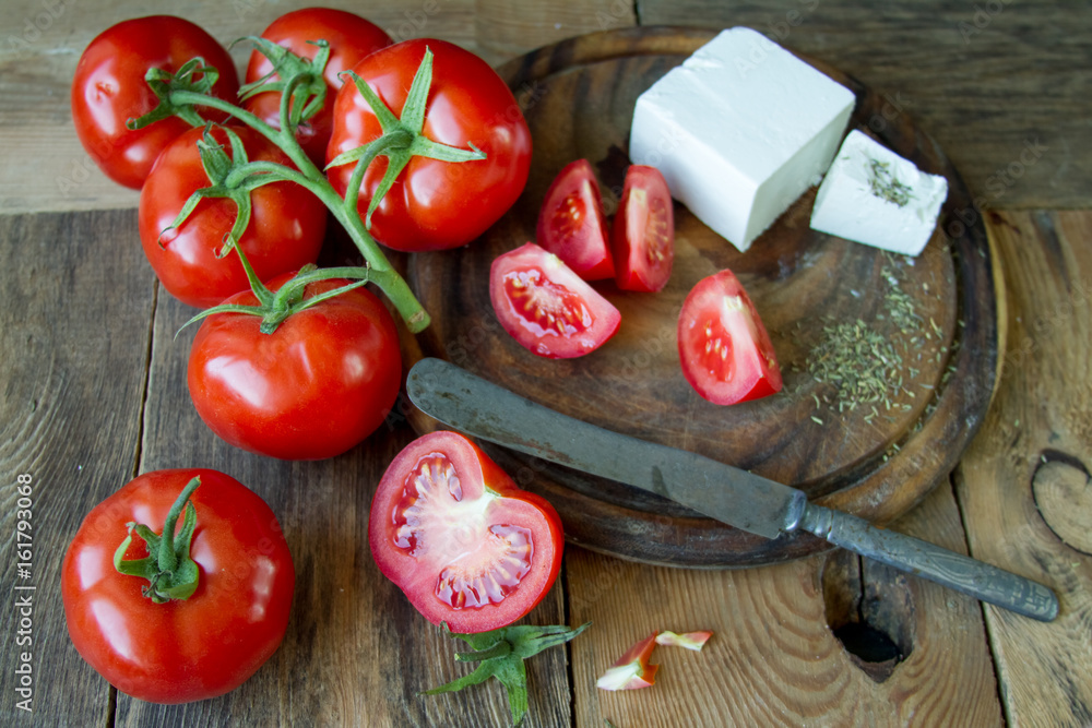 tomatoes and white greek cheese tomatoes and white greek cheese