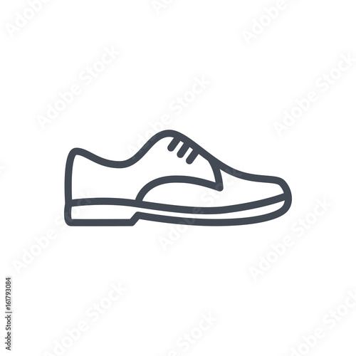 Men Classic Shoes Clothes line Icon