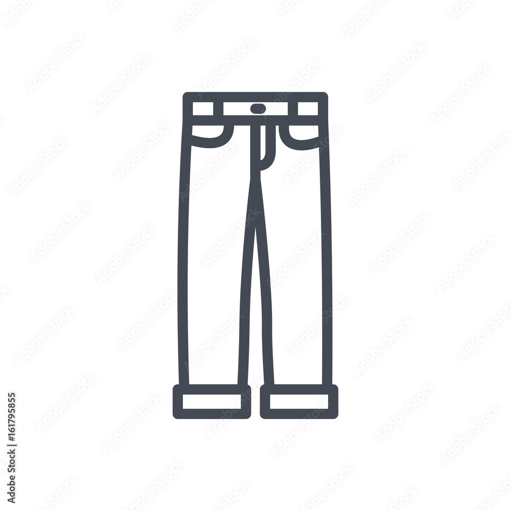 Jeans Pants Clothes Colored Icon Jeans Pants Clothes Colored Icon