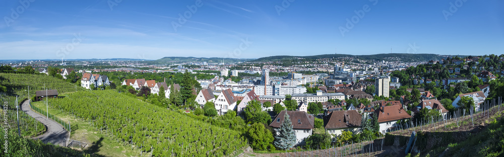 panoramic view to Stuttgart