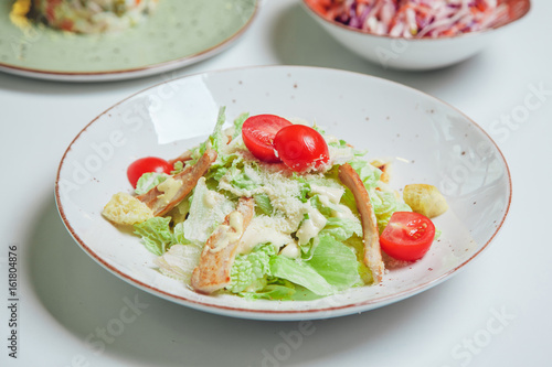 Caesar Salad with Chicken Fillet and Parmesan Cheese