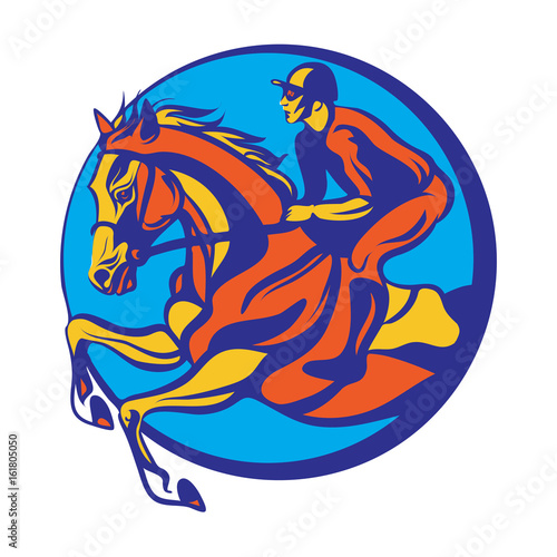 horse riding, riding horse with jockey