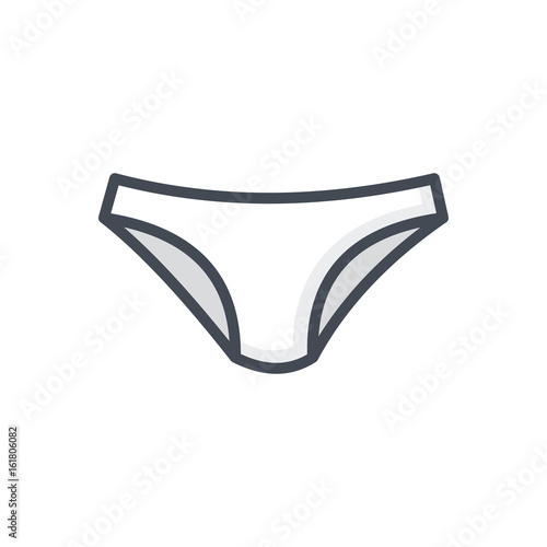 Women panties underwear colored icon