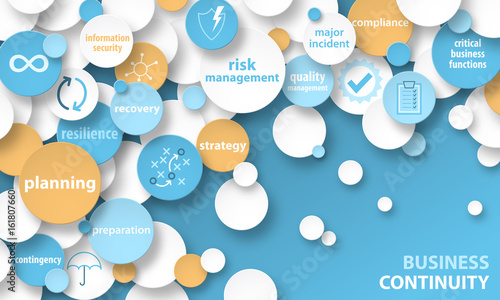 BUSINESS CONTINUITY Vector Concept Banner photo