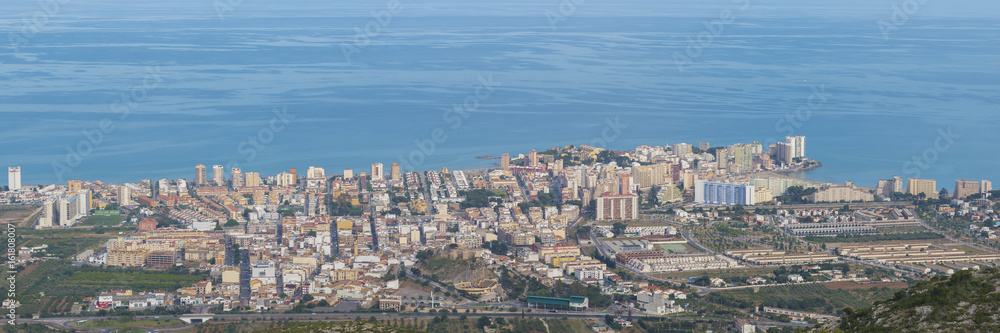 Panoramic of Oropesa del Mar (Castellon, Spain). [3:1 ratio].