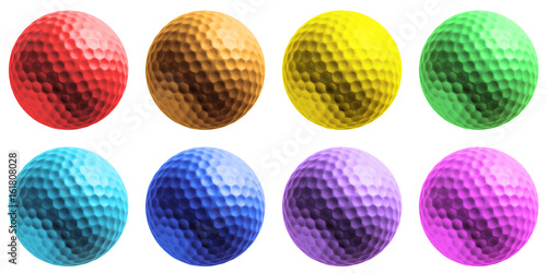 golf ball on white background