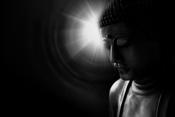 Rollo Buddha Zen Buddha in Schwarz Weiss  © Quality Stock Arts