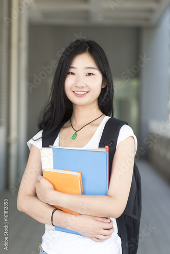 Female college student on campus