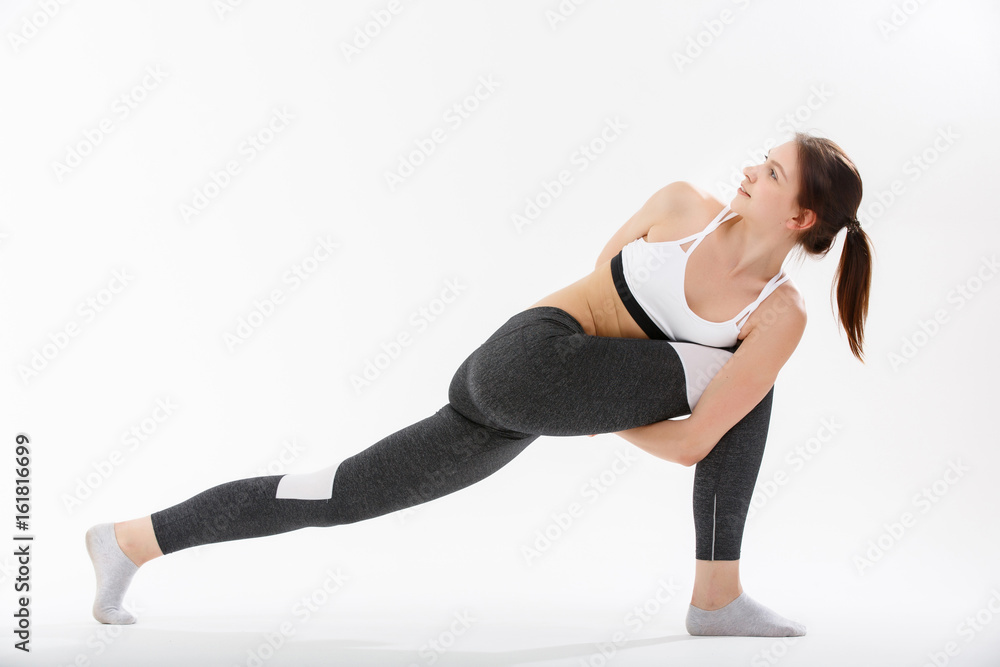 Young woman exercise yoga Young woman exercise yoga