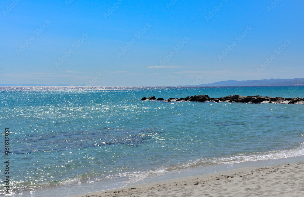 Shining bright turquoise southern sea Shining bright turquoise southern sea