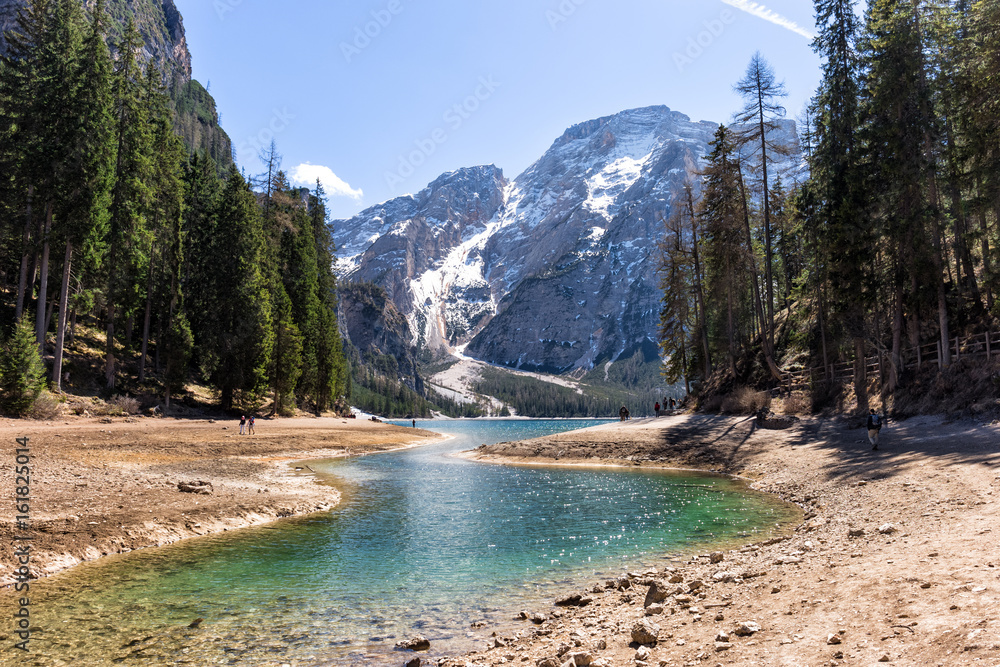 Lake Braies (Italy) and its mountains