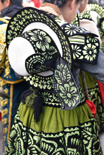Chapeau de fête péruvien plaza de Armas à Cusco au Pérou