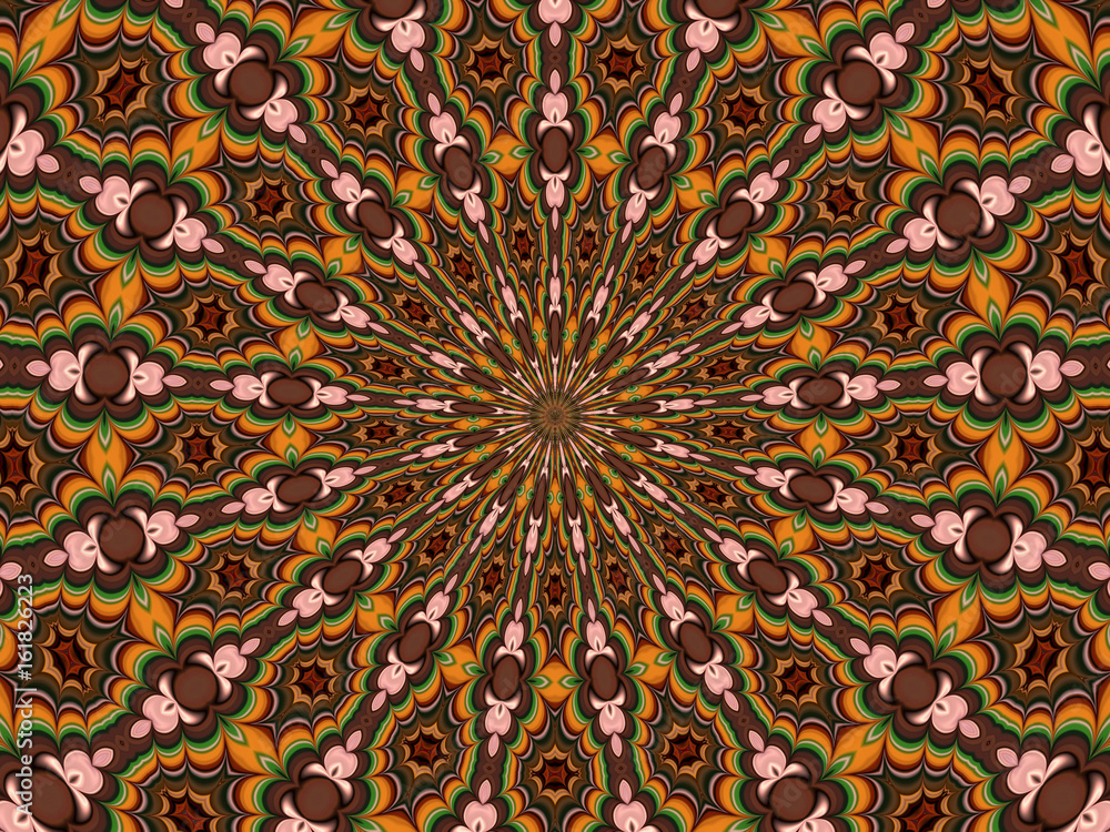 Kaleidoscope in Brown and Green