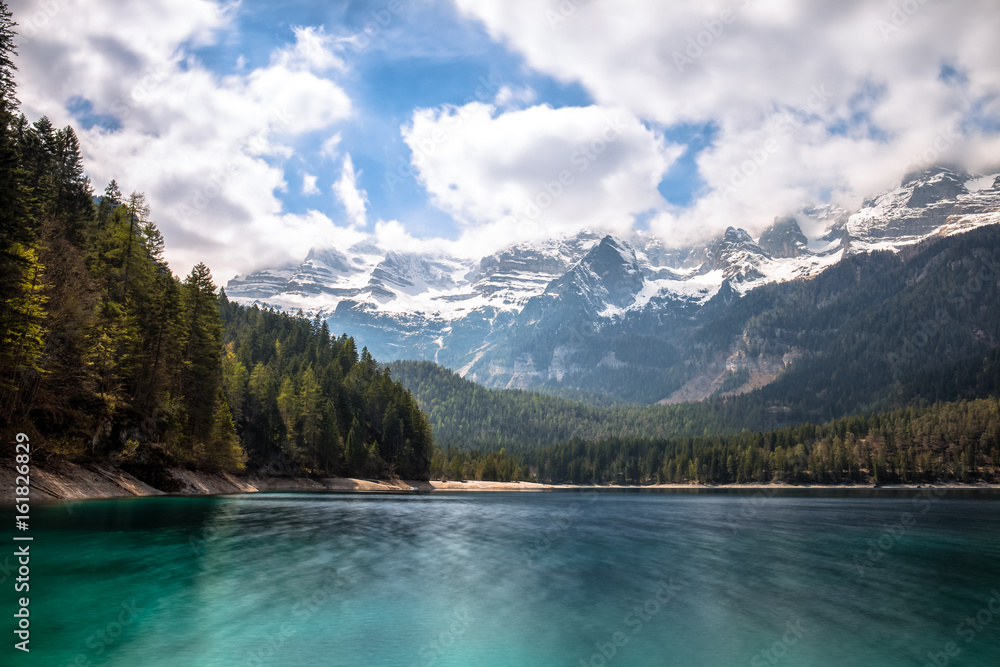 Lake Tovel (Italy) - crystal blue water and wonderful mountains