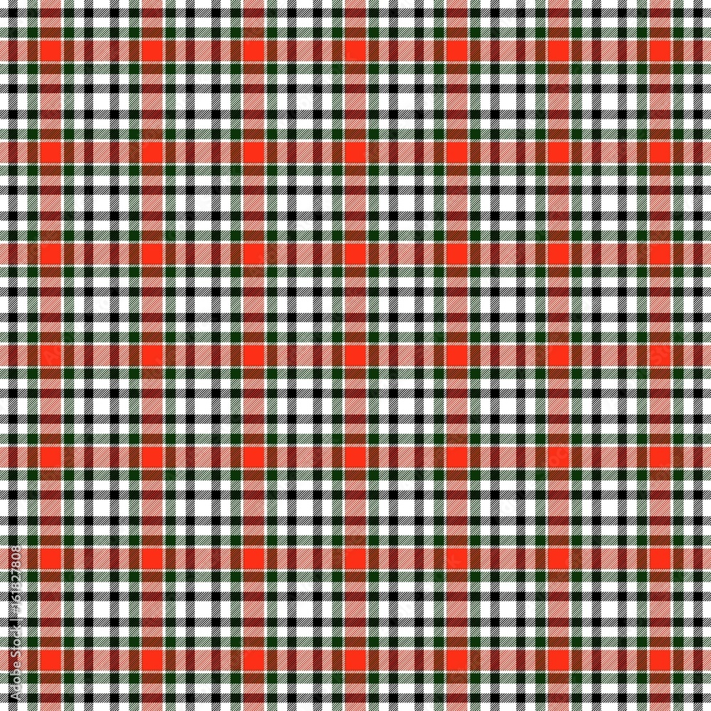 Obraz premium White and red tartan repetetion checked endless texture