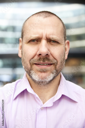 Face of middle-aged man