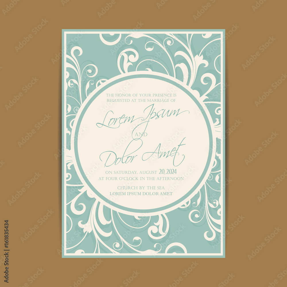 Wedding invitation and save the date cards