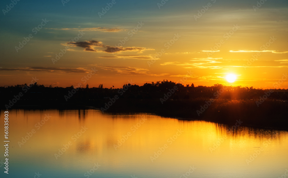 Sunset nature background. Sunset nature background.