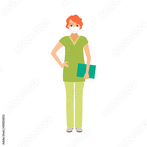 Female character of osteopath