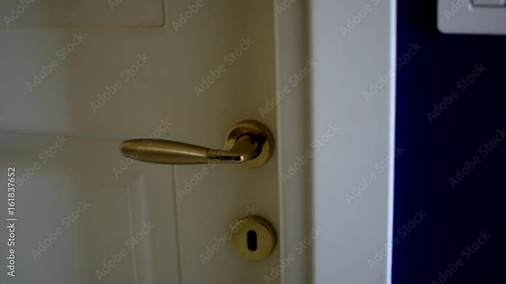 Closing house door