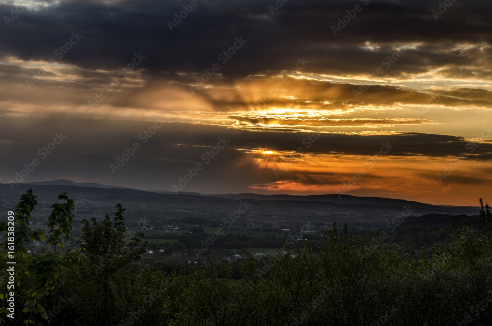 Naklejka premium zachód słońca 