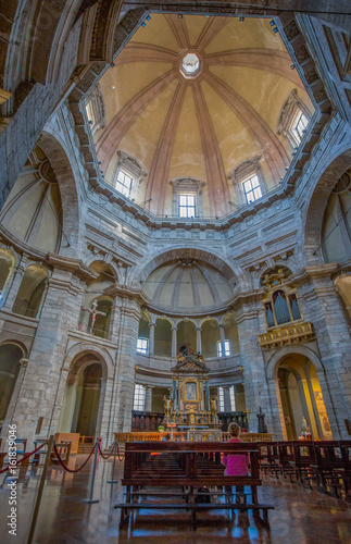 MILAN, ITALY, JUNE 7, 2017 - The Basilica of San Lorenzo Maggiore in MIlan, Italy, the interior
