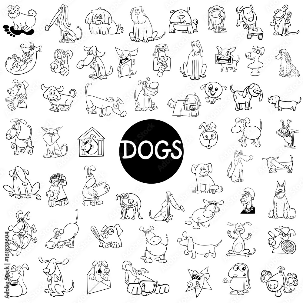 dog characters large set dog characters large set
