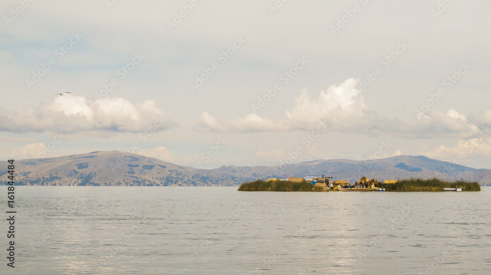 Floating Islands in Lake Titicaca, near Puno, Peru