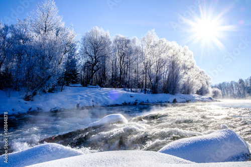 river in winter photo