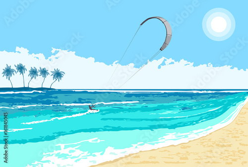  Kitesurfing summer watersport seaside
