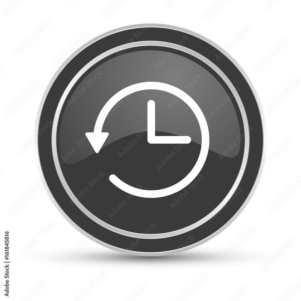 Schwarzer Button - Zeitumstellung Schwarzer Button - Zeitumstellung