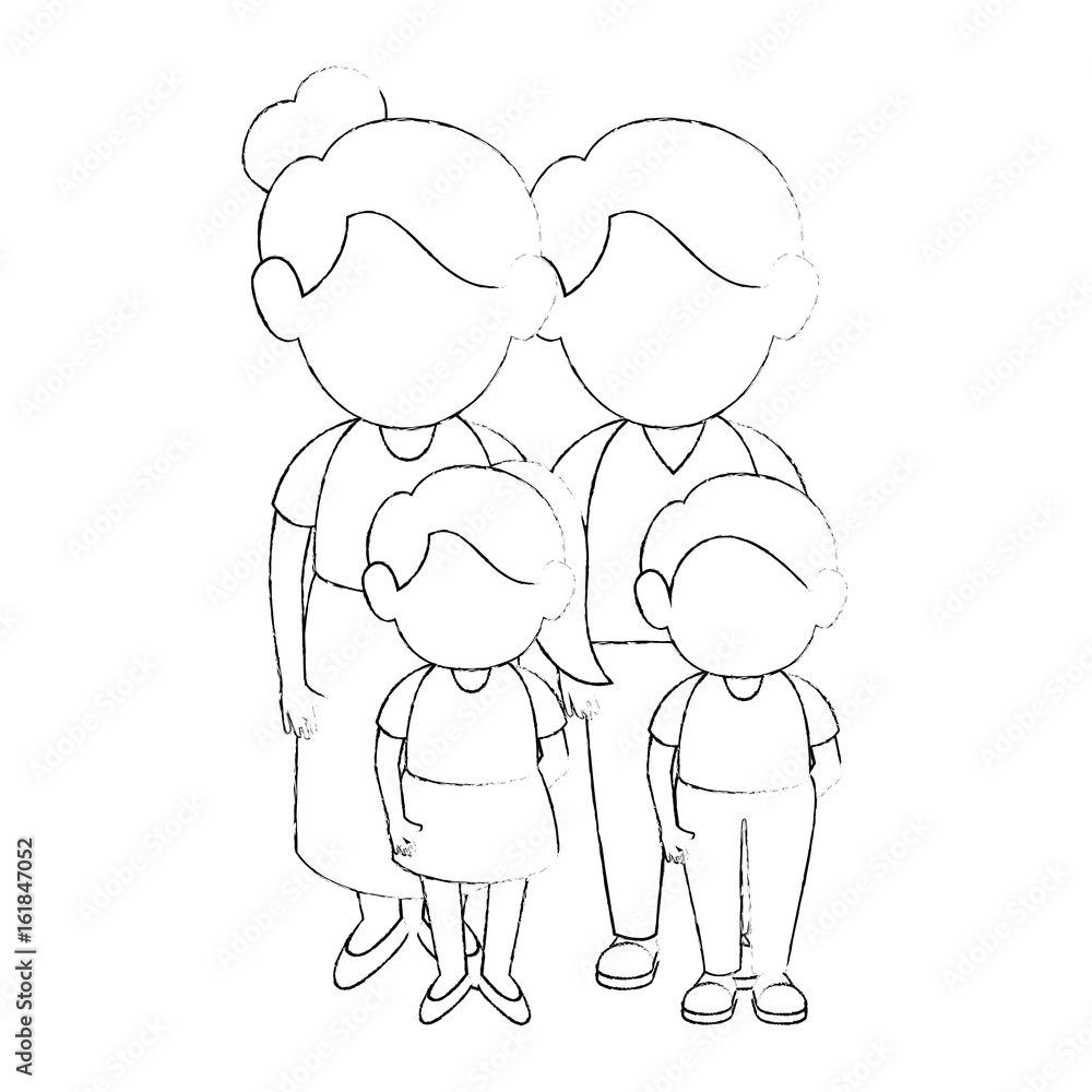 family stand up icon vector illustration graphic design family stand up icon vector illustration graphic design