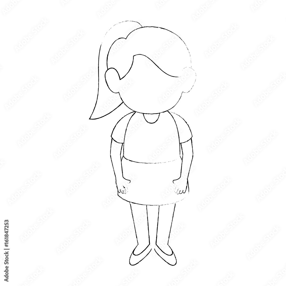 girl stand up icon vector illustration graphic design girl stand up icon vector illustration graphic design