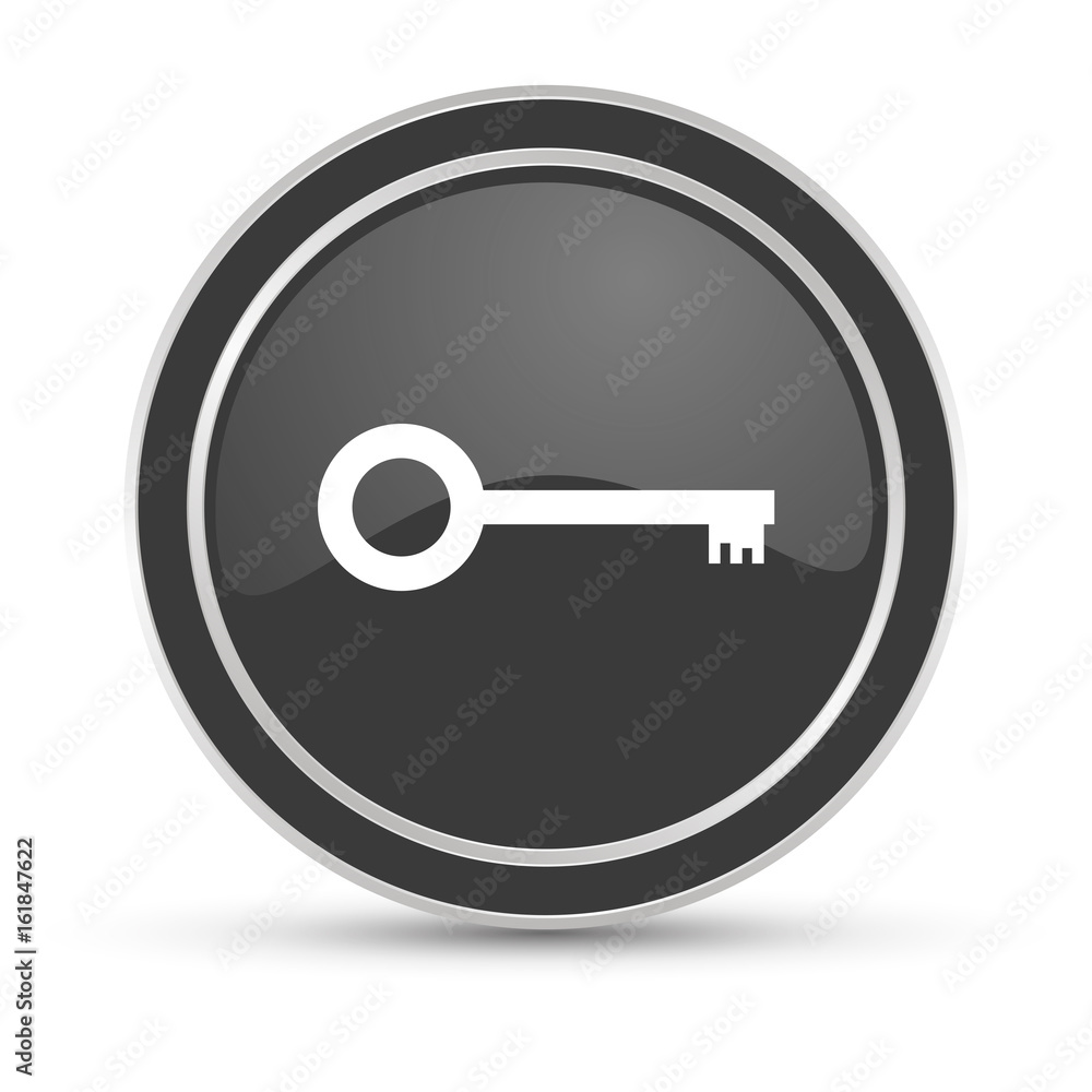 Schwarzer Button - Schlüssel retro Schwarzer Button - Schlüssel retro