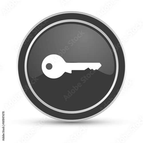 Schwarzer Button - Schlüssel Schlüsseldienst