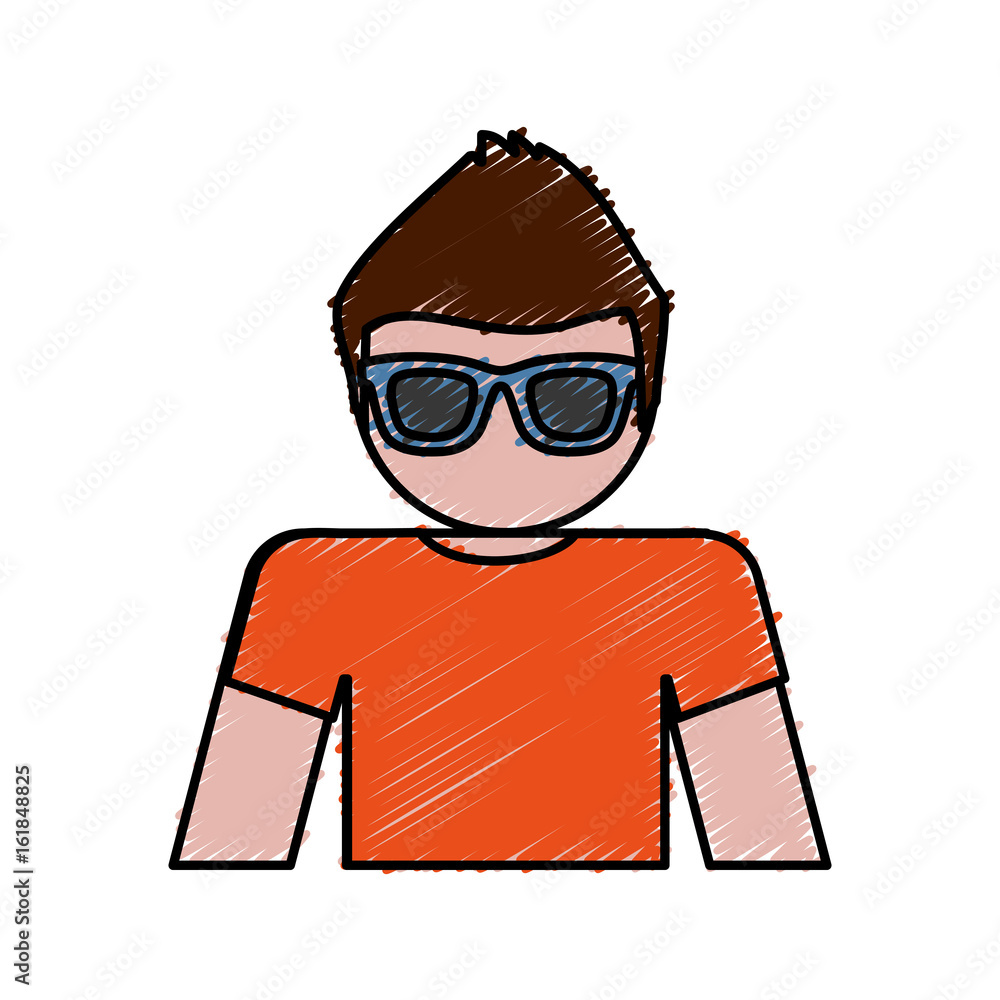 avatar man icon over white background colorful design vector illustration avatar man icon over white background colorful design vector illustration
