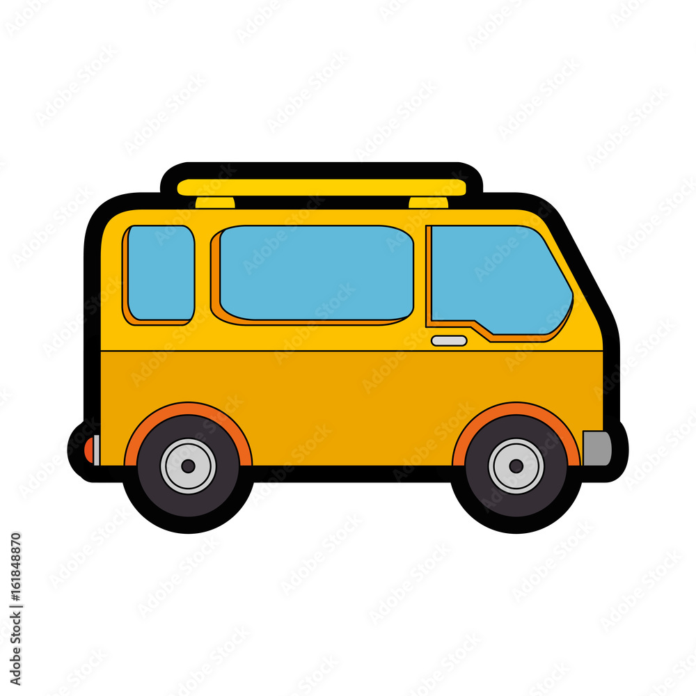isolated van car icon vector illustration graphic design