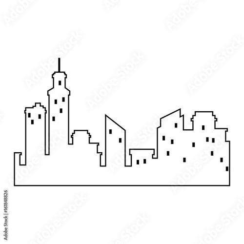 isolated city view icon vector illustration graphic design