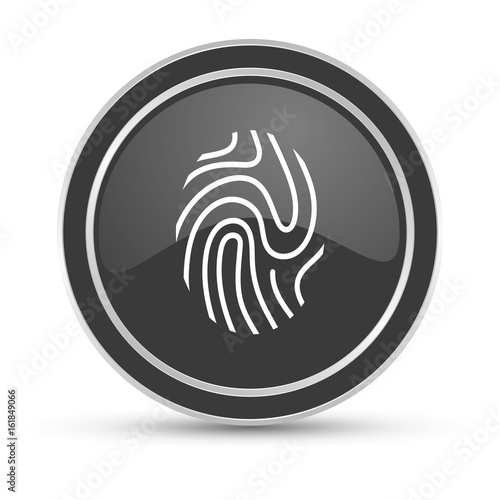 Schwarzer Button - Fingerabdruck