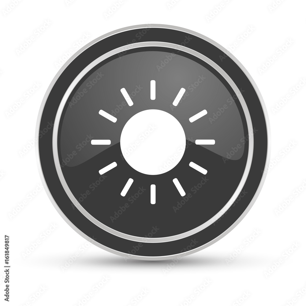 Schwarzer Button - Sonne Schwarzer Button - Sonne