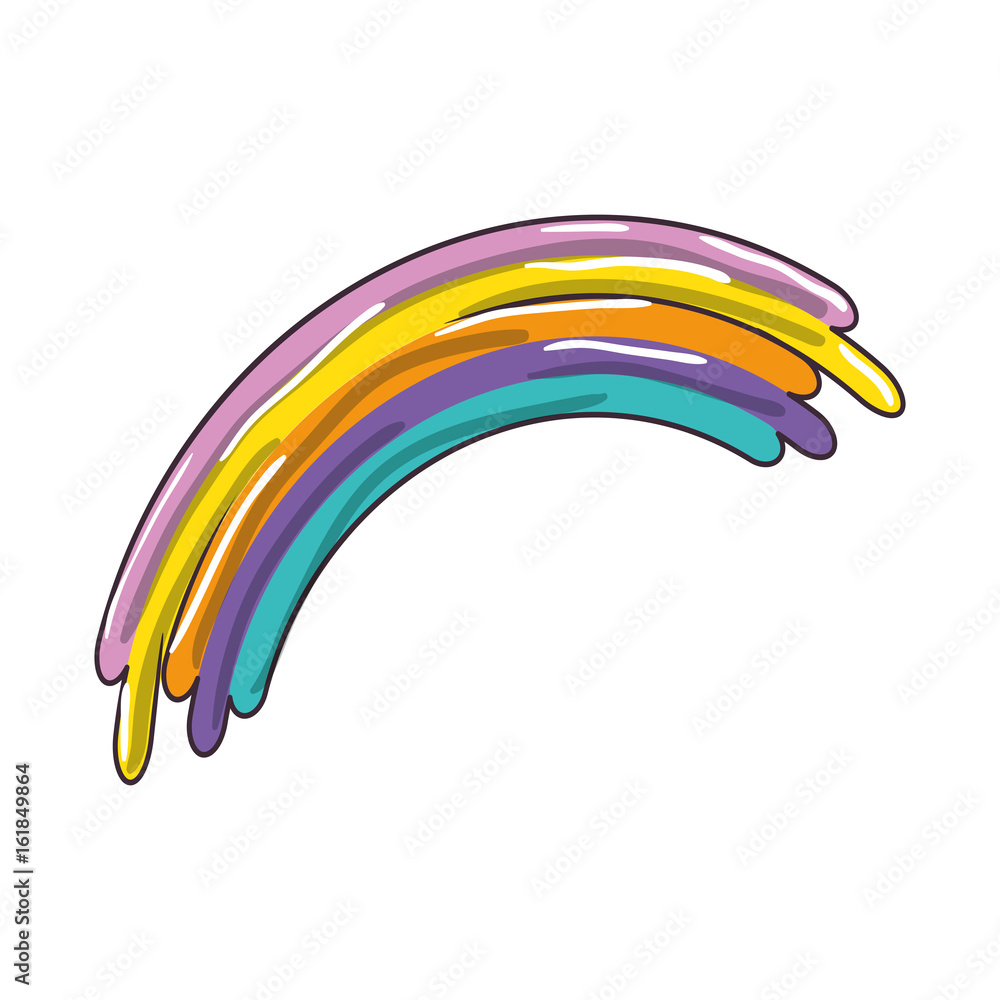 Naklejka premium isolated cute rainbow icon vector illustration graphic design