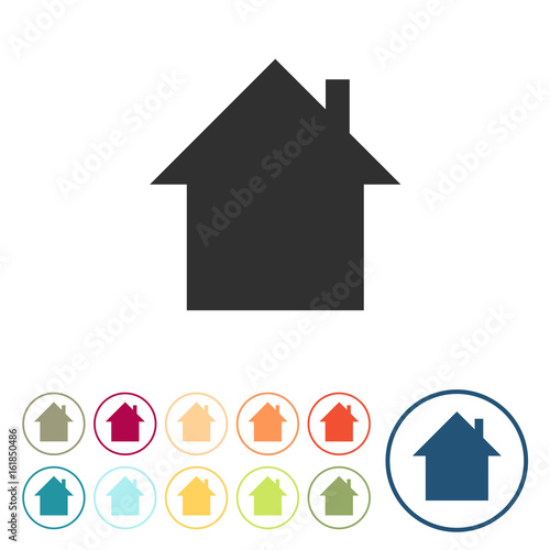 Runde Schaltflächen - Haus - Wohnungssuche