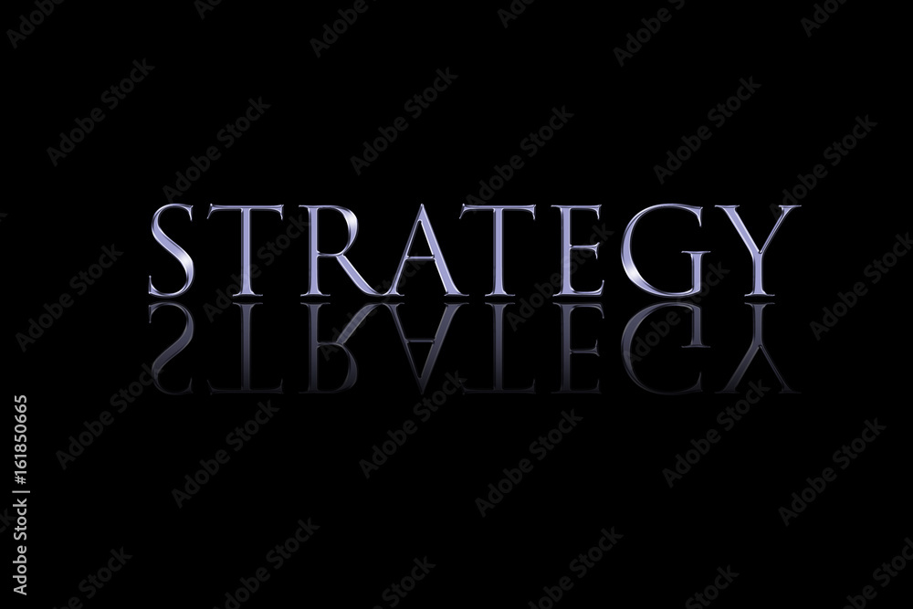 Business concept. Word STRATEGY